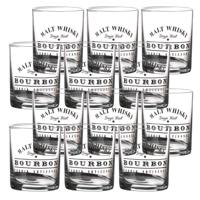 Urban Living whiskey glazen Comptoir - gedecoreerd glas - 12x stuks - 280 ml Urban Living whiskey glazen Comptoir - gedecoreerd glas - 12x stuks - 280 ml