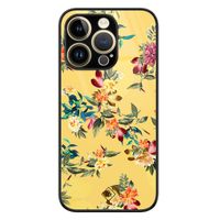 iPhone 14 Pro glazen hardcase - Florals for days