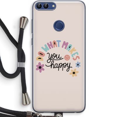 Happy days: Huawei P Smart (2018) Transparant Hoesje met koord