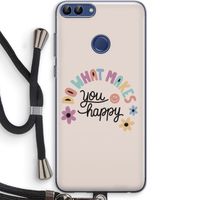 Happy days: Huawei P Smart (2018) Transparant Hoesje met koord