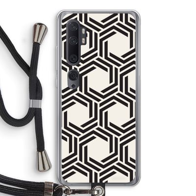 Geometrisch patroon: Xiaomi Mi Note 10 Transparant Hoesje met koord