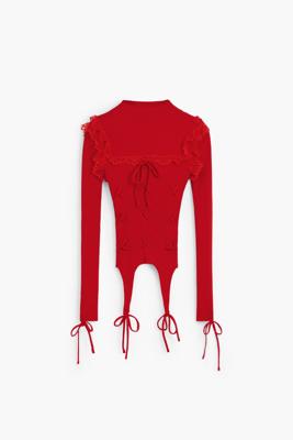 Queen María Escoté trui - RED - XS