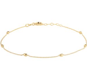 Enkelbandje Bolletjes zilver goudkleurig 24-26 cm