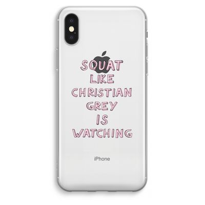 Christian Grey: iPhone XS Max Transparant Hoesje