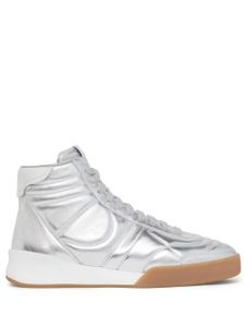 Courrèges baskets Mid Club 02 en cuir - Argent