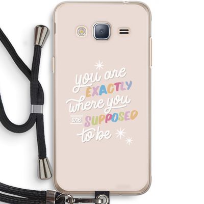 Right Place: Samsung Galaxy J3 (2016) Transparant Hoesje met koord