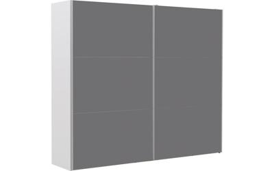 Goossens Kledingkast Easy Storage Sdk, 253 cm breed, 220 cm hoog, 2x 3 paneel glas schuifdeuren
