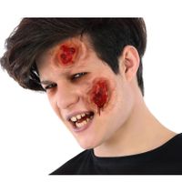 Horror/Halloween verkleed accessoires bloed/vlees - nep wond - opplakken - littekens - thumbnail