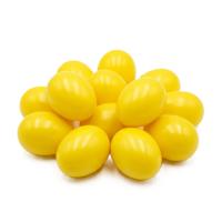 Hobby knutsel eieren - 100x - 4,5 cm - geel - kunststof - decoratie paaseieren