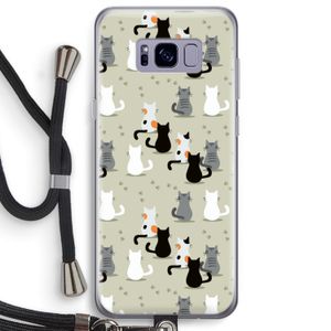 Katten: Samsung Galaxy S8 Plus Transparant Hoesje met koord