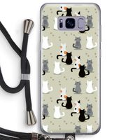 Katten: Samsung Galaxy S8 Plus Transparant Hoesje met koord