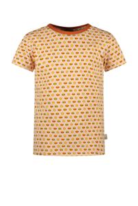 Moodstreet Meisjes t-shirt smiley AOP - Licht roze