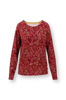 Pip Studio Tina Top Lange Mouw Daisy Dreams Rood XL