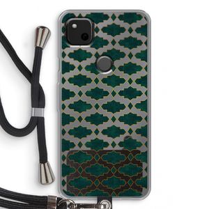 Moroccan tiles: Pixel 4a Transparant Hoesje met koord