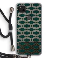 Moroccan tiles: Pixel 4a Transparant Hoesje met koord