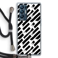Zwarte vegen: Oppo Find X3 Neo Transparant Hoesje met koord