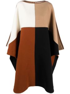 Chloé cape à design colour block - Marron