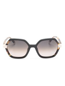 Etnia Barcelona lunettes de soleil géométriques à logo gravé - Noir