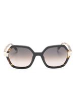 Etnia Barcelona lunettes de soleil géométriques à logo gravé - Noir