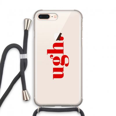 Ugh: iPhone 8 Plus Transparant Hoesje met koord