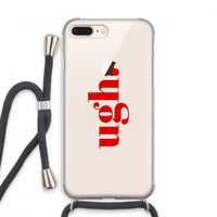 Ugh: iPhone 8 Plus Transparant Hoesje met koord