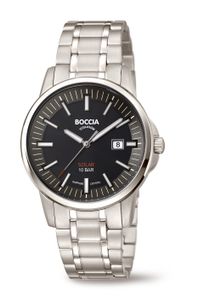 Boccia 3643-04 Horloge Titanium saffierglas zilverkleurig-zwart 39 mm