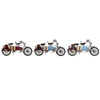 Decoratieve figuren Home ESPRIT Blauw Rood Marineblauw 31 x 10 x 15 cm (3 Stuks)