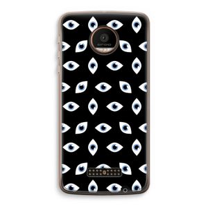 Eyes pattern: Motorola Moto Z Force Transparant Hoesje