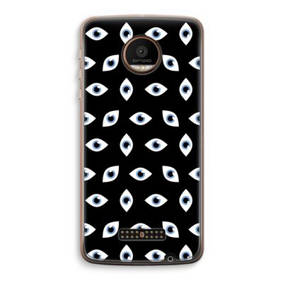 Eyes pattern: Motorola Moto Z Force Transparant Hoesje