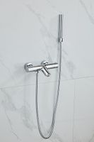 Badkraan SaniClear Shine | Opbouw | Thermostaatkraan | Incl.Handdoucheset | 2-weg | hoh 15 cm | 2-knops | Rond | Chroom - thumbnail