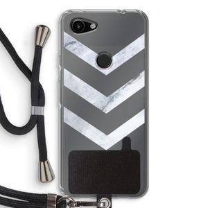 Marmeren pijlen: Pixel 3a Transparant Hoesje met koord
