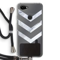 Marmeren pijlen: Pixel 3a Transparant Hoesje met koord