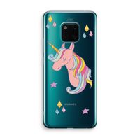 Roze eenhoorn: Huawei Mate 20 Pro Transparant Hoesje
