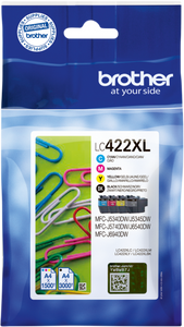 Brother LC-422XLVAL inktcartridge 4 stuk(s) Origineel Zwart, Cyaan, Magenta, Geel