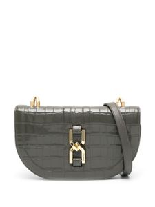 Lancel sac à bandoulière à effet peau de crocodile - Gris