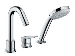 Hansgrohe Logis 3-gats badrandkraan chroom