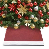 VidaXL Kerstboomrok 48x48x25 cm rood en wit