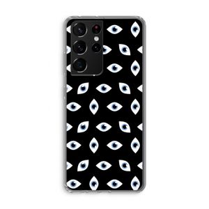 Eyes pattern: Samsung Galaxy S21 Ultra Transparant Hoesje