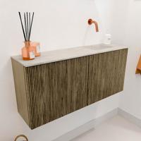 Toiletmeubel Mondiaz Joya Dlux | 90 cm | Meubelkleur Dusk | Faye wastafel Ostra Wasbak Rechts | Zonder kraangat(en)