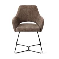 Jesper Home Yanai eetkamerstoel Checked Chestnut beehive black