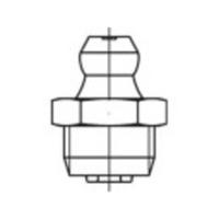 TOOLCRAFT Conische smeernippel Staal galvanisch verzinkt kwaliteit 5.8 50 stuk(s)