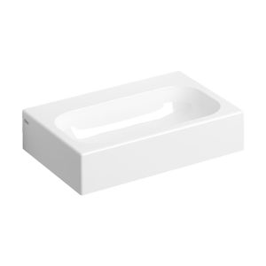 Wastafel Clou Mini Match Me 45x32x10cm Mineral Marmer Glans Wit (Met voorbewerkt Kraangat)