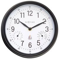 NeXtime - Weerstation - Wandklok- 23.5 cm -weersbestendig - wit -