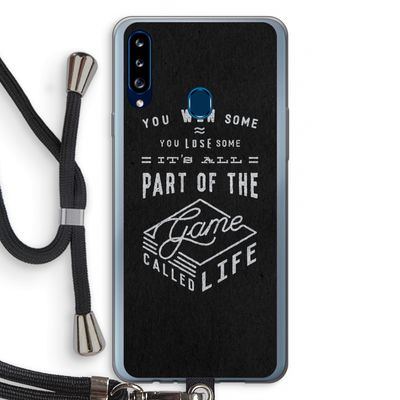 Life: Samsung Galaxy A20s Transparant Hoesje met koord