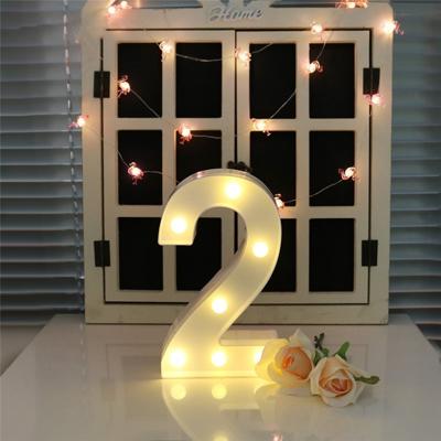 Digit 2 vorm decoratie licht droge batterij aangedreven warm wit staande opknoping vakantie licht