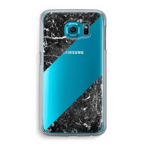 Zwart marmer: Samsung Galaxy S6 Transparant Hoesje