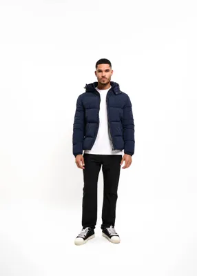 Malelions Donn Puffer Winterjas Heren Donkerblauw - Maat S - Kleur: Donkerblauw | Soccerfanshop