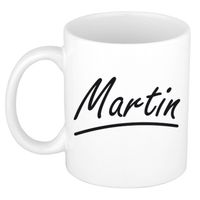 Martin voornaam kado beker / mok sierlijke letters - gepersonaliseerde mok met naam - Naam mokken