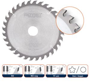 Rotec HM zaagblad voor handmachines, ø160x2,6x20mm Z=36 WZ - 5530120