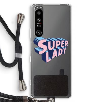 Superlady: Sony Xperia 1 III Transparant Hoesje met koord